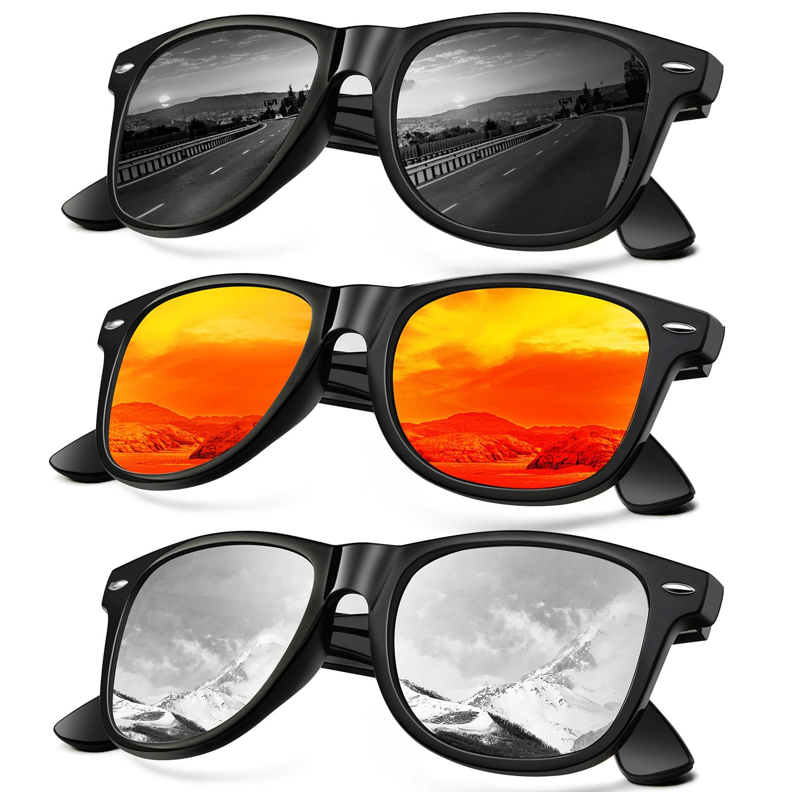 Polarized Sunglasses for Men & Women - UV Protection Unisex Driving Shades for Outdoor Sports & Beach