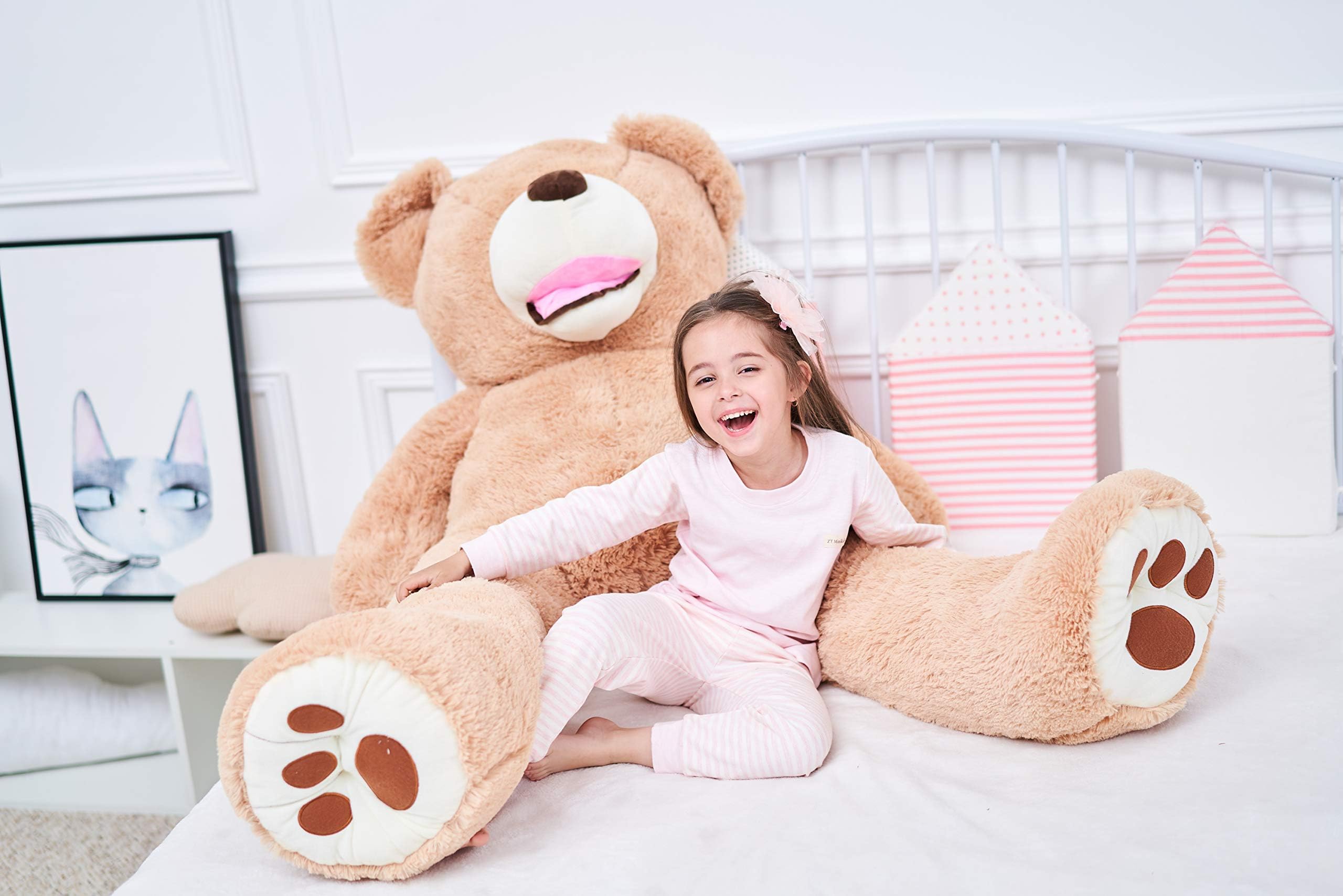 IKASA 63-inch Giant Teddy Bear Plush Toy - Soft Stuffed Animal for Kids & Adults (Brown) | Perfect for Gifts, Nursery Decor, and Cuddling