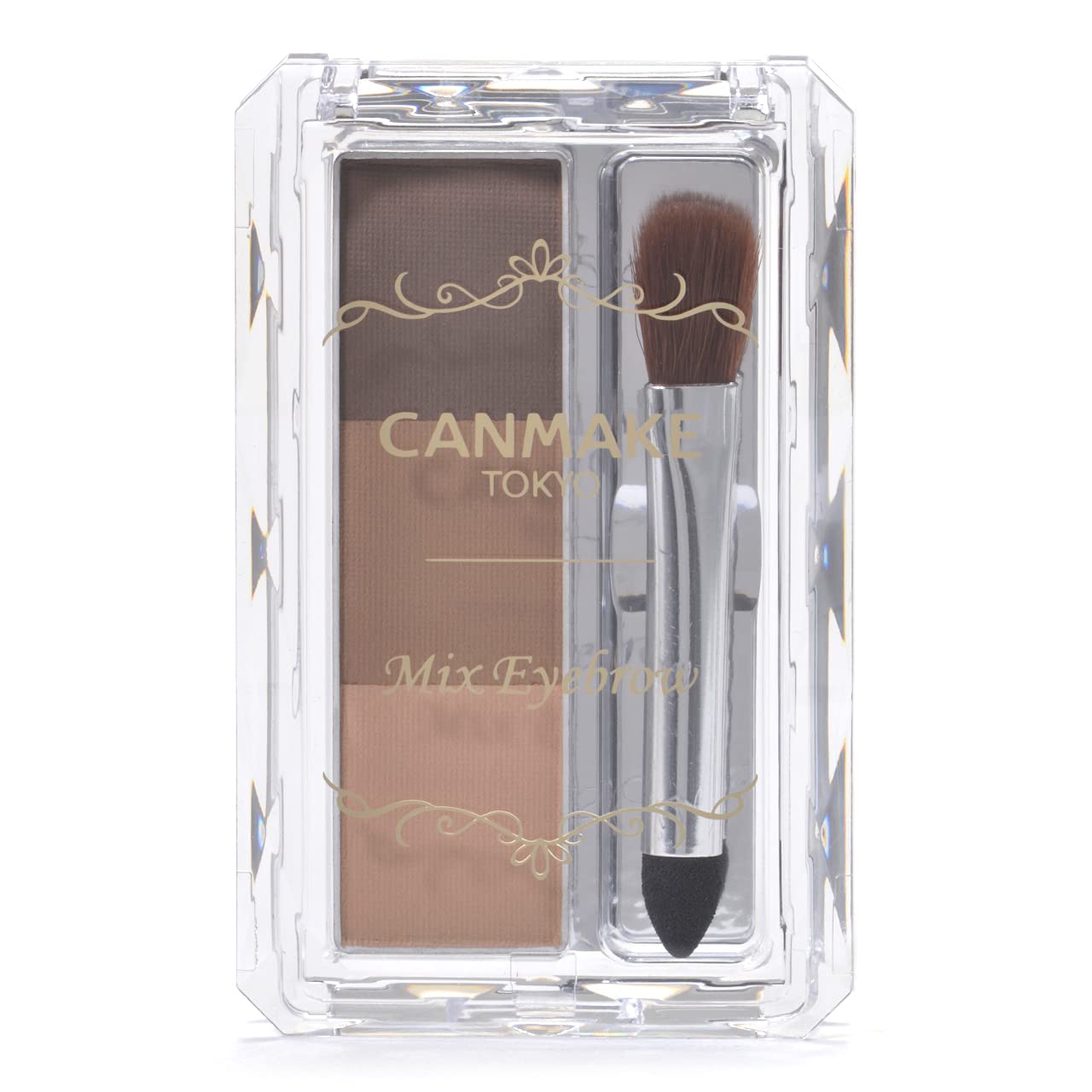 Canmake Mix Eyebrow Powder Palette [03 Soft Brown] - Natural Eyebrow Filler & Shaper for Everyday Makeup - Perfect for Soft, Natural-Looking Brows at Work or Date Night