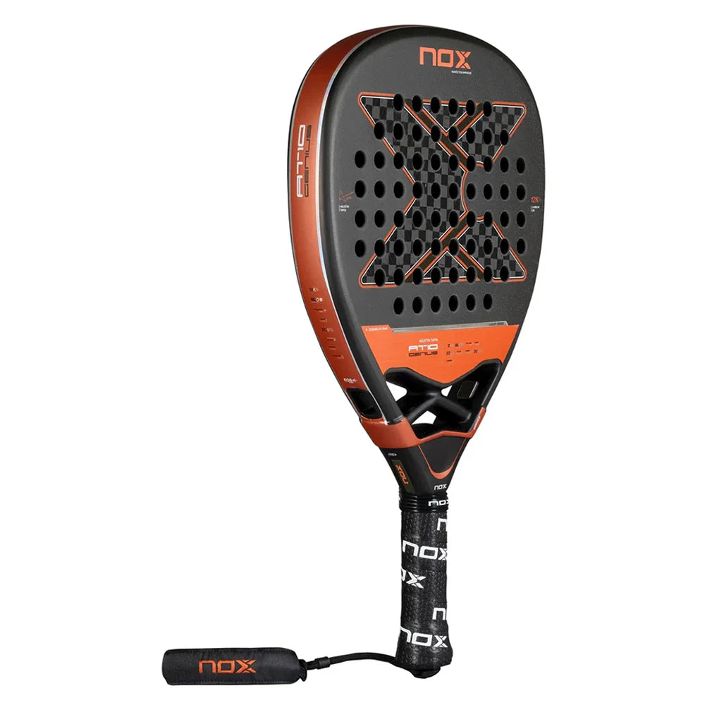 AT10 Genius Attack 12K Carbon Fiber Padel Racket - Professional Tennis Racquet for Men & Women - Perfect for Competitive Matches & Training Sessions