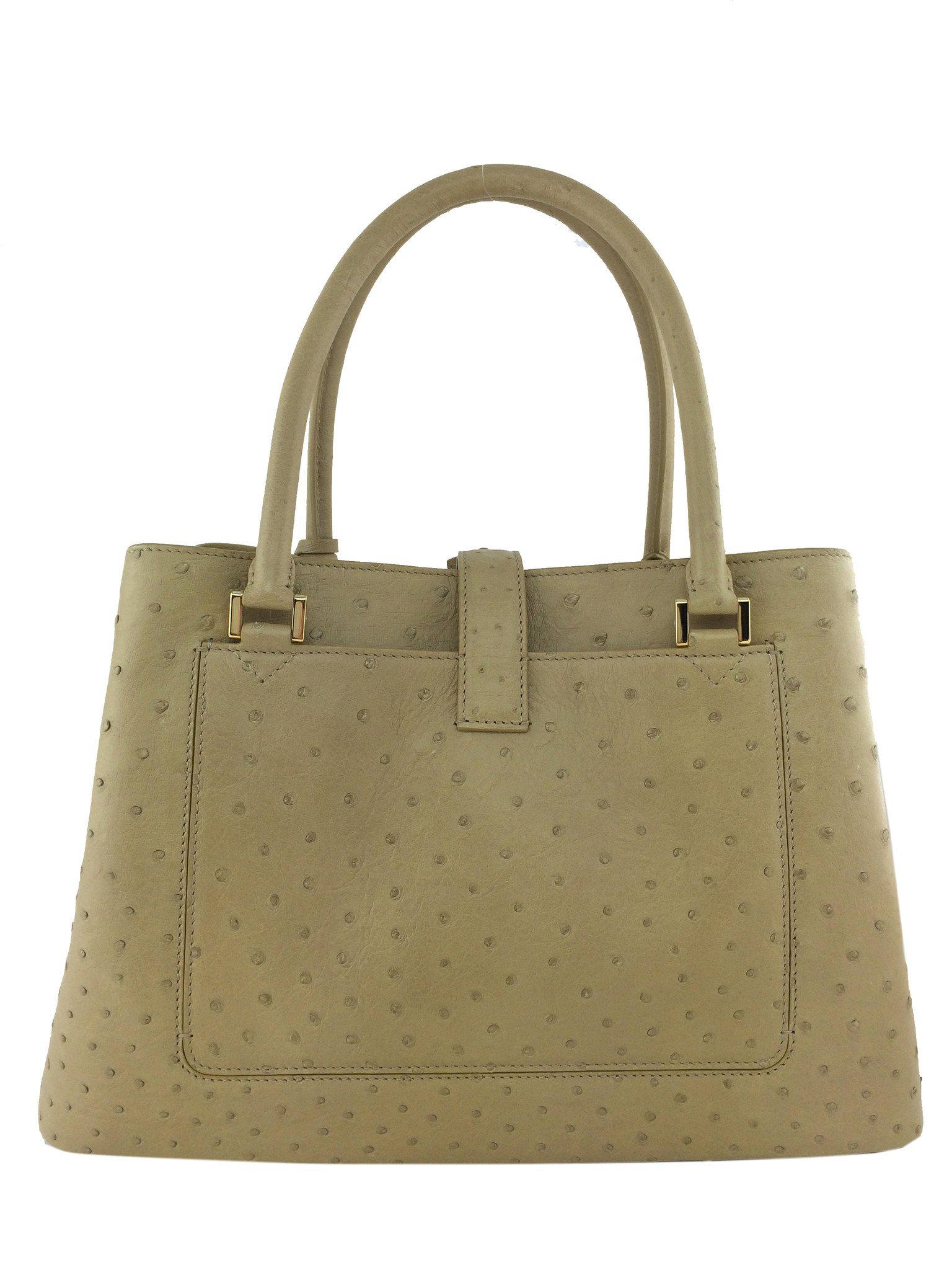 Luxury Loro Piana Ostrich Leather Bellevue Handbag for Women - Premium Designer Tote Bag for Work, Travel & Everyday Use
