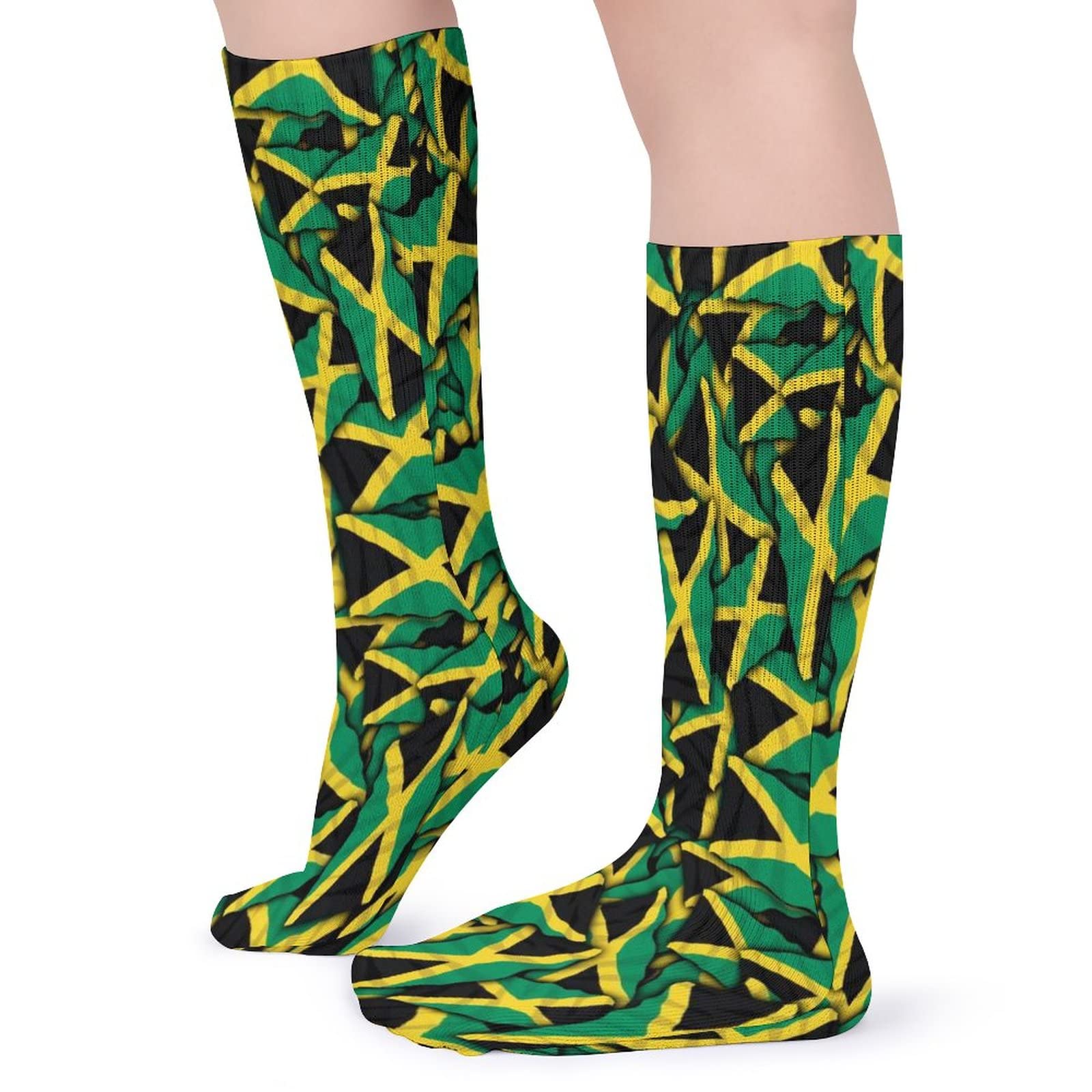 Jamaican Flag Casual Socks - 5 Pairs of Sweat-Wicking Breathable Sports Socks for Men & Women - Perfect for Running, Gym Workouts & Everyday Wear