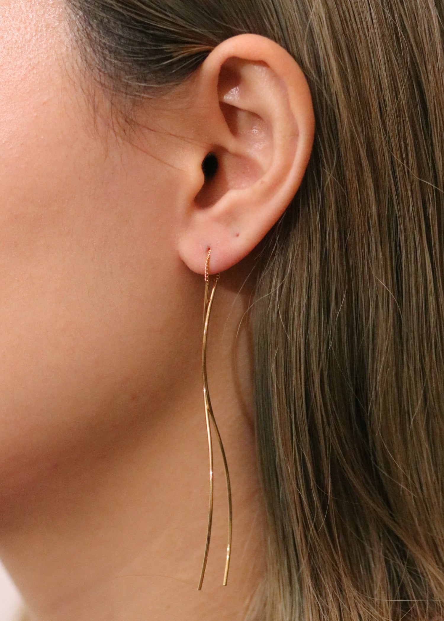 Flow Drop Long Threader Earrings for Women - Dainty Boho Chic Jewelry for Everyday Wear & Special Occasions