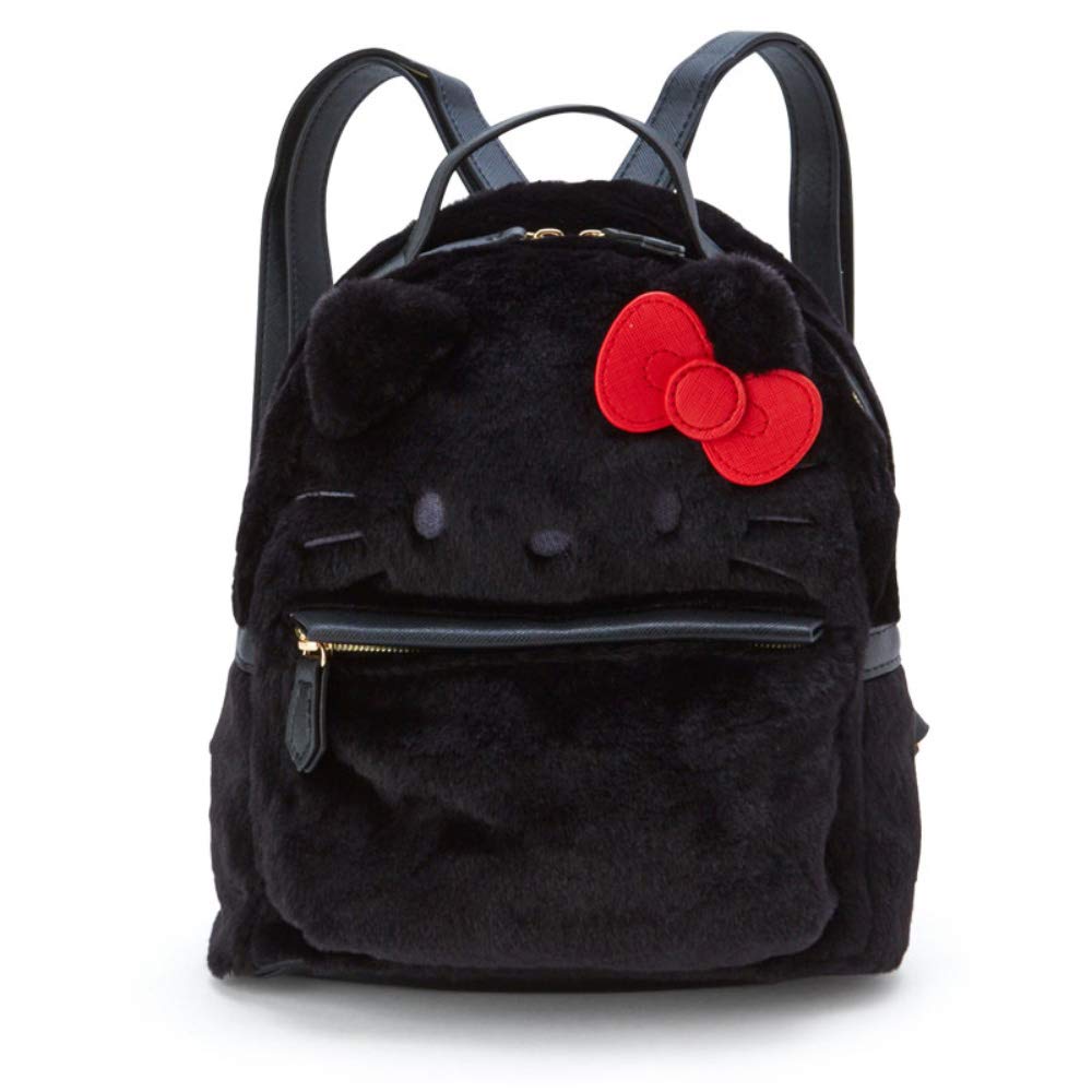 Cute Hello Kitty Lilac Mini Fur Backpack - Stylish & Soft Plush Backpack for Girls, Women, Teens - Perfect for School, Travel, Cosplay & Everyday Use