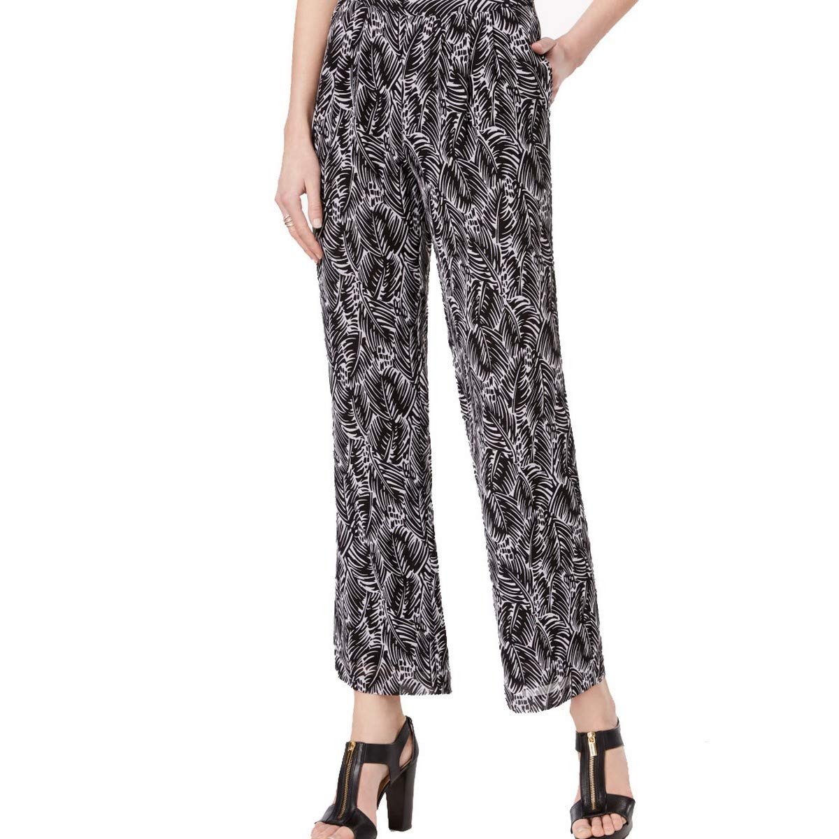 Michael Kors Women's Petite Printed Pants - Stylish & Comfortable Casual Trousers for Work, Travel & Everyday Wear