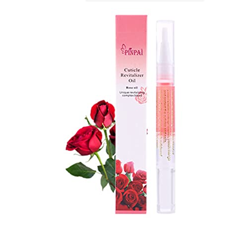 1Pcs Nail Nutrition Oil Pen - Cuticle Revitalizer & Nail Art Treatment for Softening & Hydrating - Rose Scented Manicure Tool for Home & Salon Use