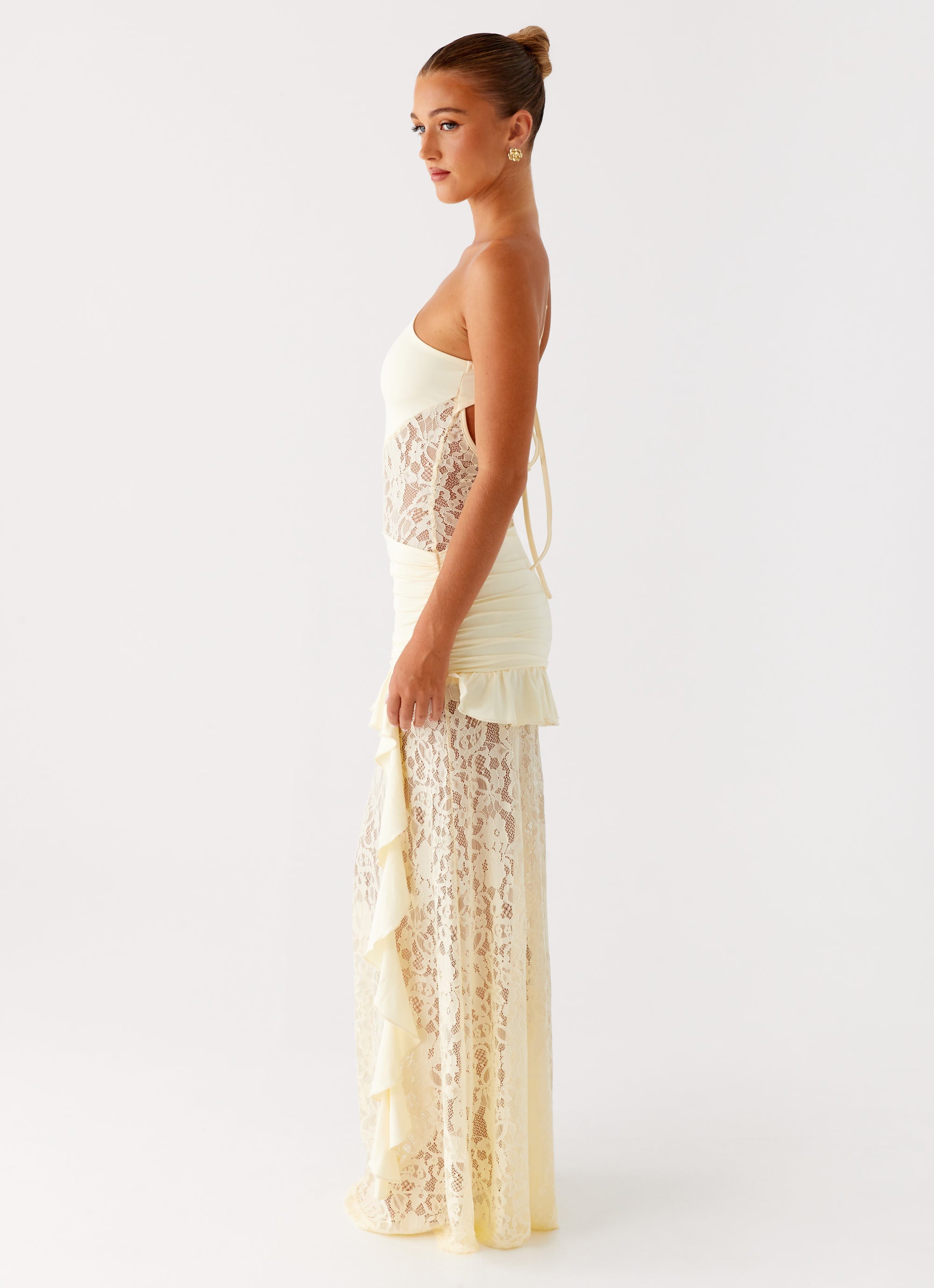 Benita Maxi Dress for Women - Flowy Long Summer Dress in Yellow | Beach, Vacation & Casual Wear