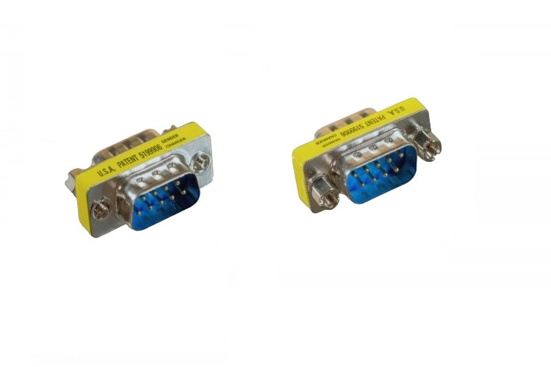 DB9 Male to Male D-Sub Serial Mini Gender Changer Coupler Adapter (6-Pack) - Perfect for Computer, Server & Industrial Equipment Connections