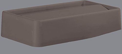 Carlisle 34202469 Trimline Rectangular Swing Top Lids - Set of 4, Dark Brown ABS Plastic Waste Container Covers - Fits 15 & 23 Gallon Trash Bins - Ideal for Kitchen, Office, Restaurant & Commercial Use