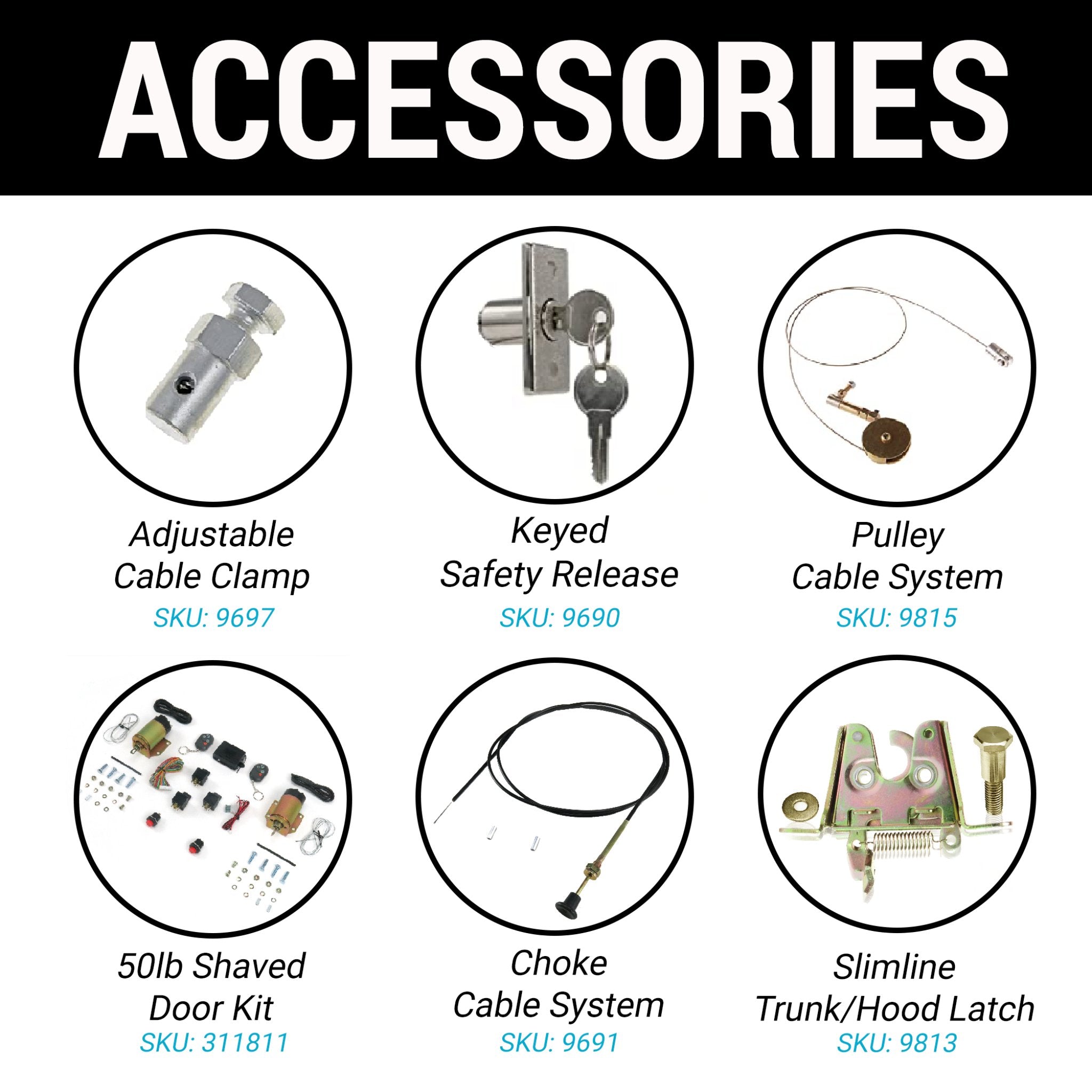 1903 Rambler Model F 10' Shaved Door Latch Cable Extension Kit with Housing - Compatible with Trunk Hood Solenoid - Perfect for Car Restoration & Custom Builds