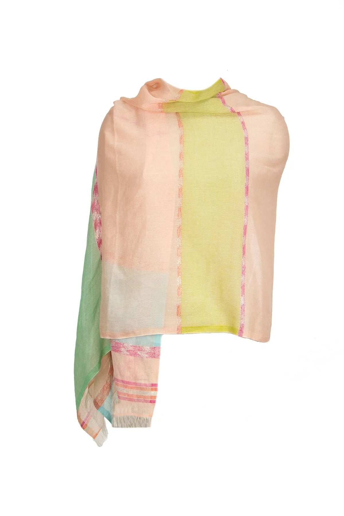 Lightweight Striped Summer Scarf for Women - Soft Breathable Fashion Accessory - Perfect for Beach, Travel and Outdoor Activities