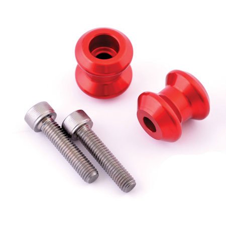 Motorcycle Paddock Stand Bobbins - Red A9640083 - Perfect for Bike Maintenance & Storage - Fits Most Sport Bikes