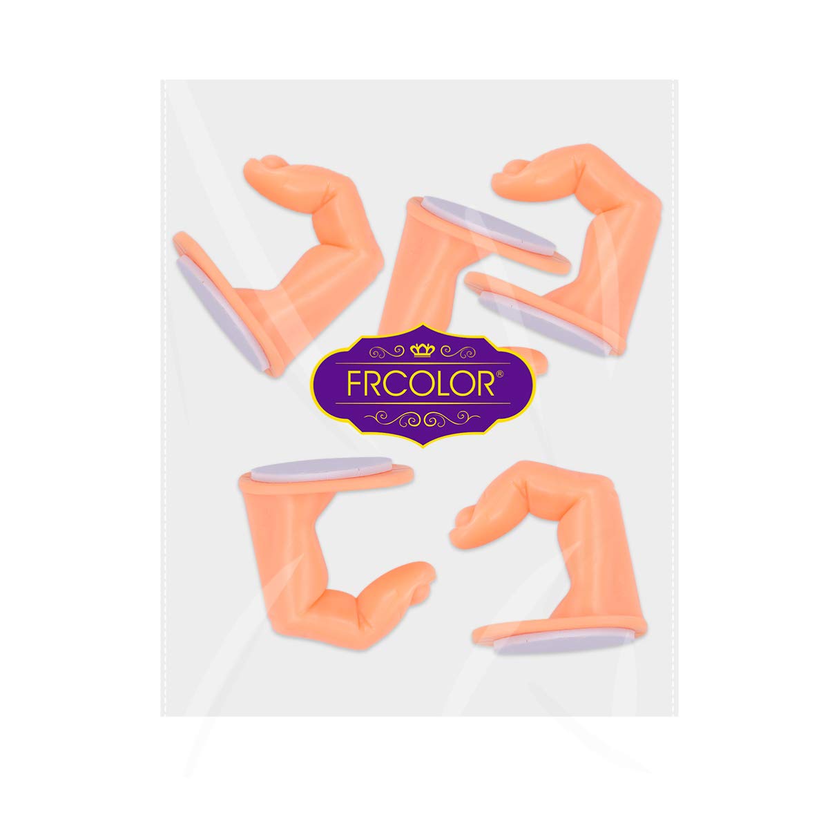 5pcs Fake Nail Practice Fingers - Professional Nail Art Training Tools for Acrylic & Gel Nails - Perfect for Manicurists, Beginners & DIY Nail Art at Home/Salon