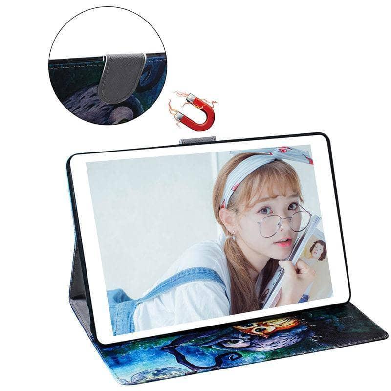 Durable Tiger Pattern Case for Samsung Galaxy Tab A 10.1 (2019) T510 T515 - Protective Tablet Stand Cover for Work, Travel & Home Use