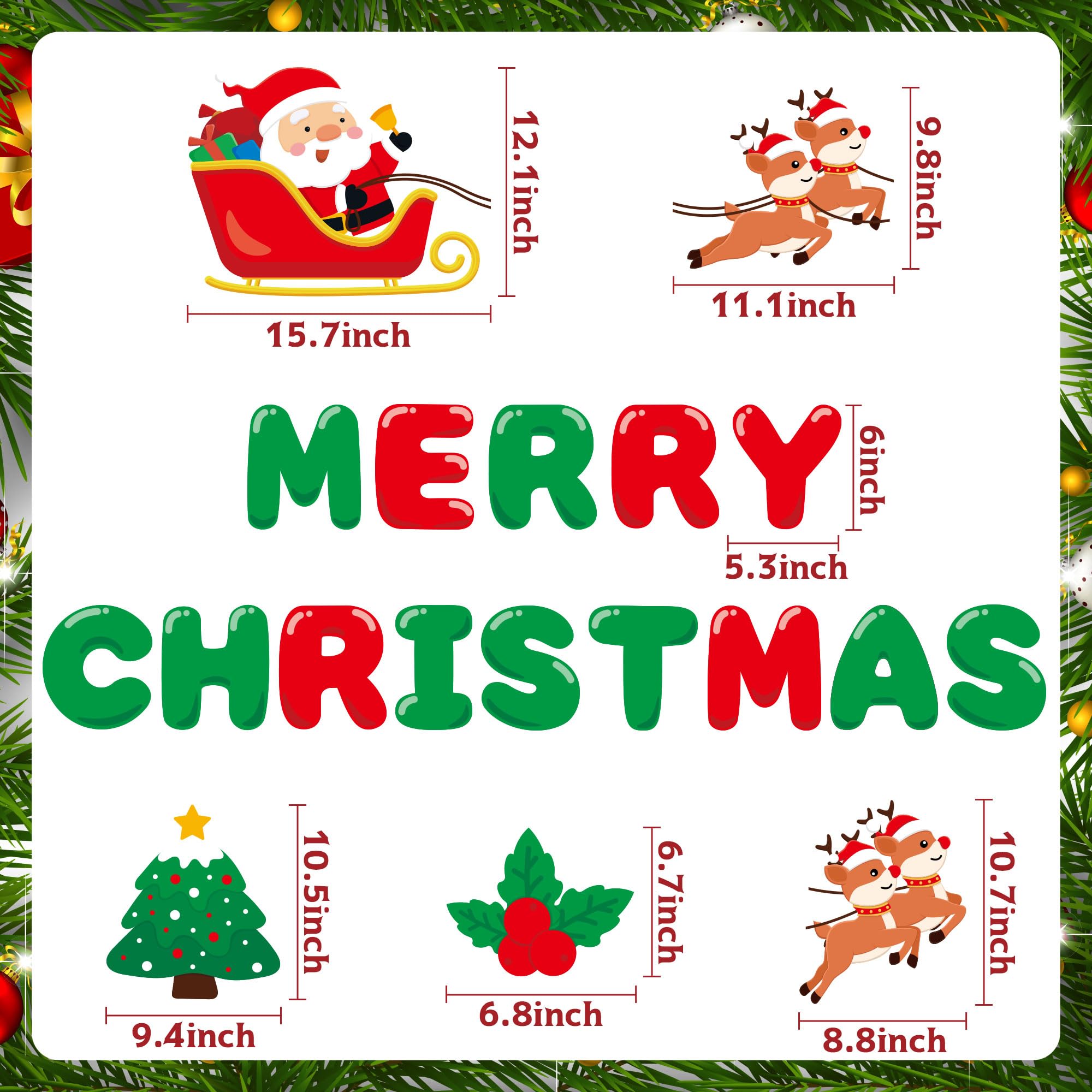 Festive Christmas Garage Door Magnets - Holiday Refrigerator & Fridge Decorations for Kitchen, Garage Doors - Perfect for Seasonal Home Decor & Holiday Cheer