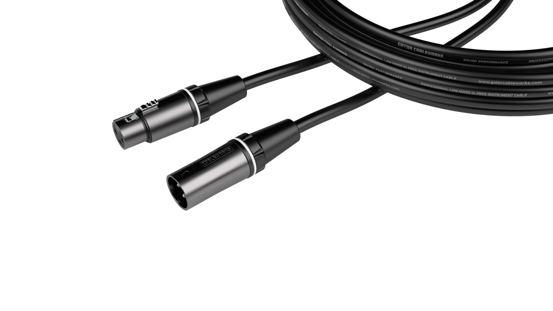 Gator CableWorks 50ft XLR Microphone Cable - Professional Balanced Audio Cable for Studio, Live Performance & Recording - GCWC XLR 50