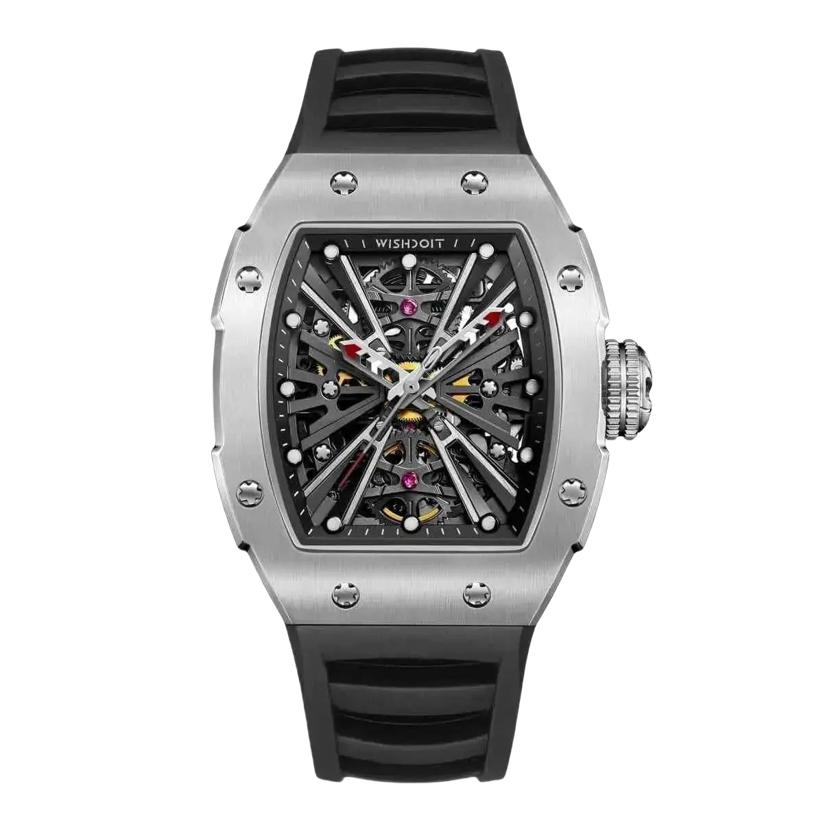 X Series Pirate Mechanical Tonneau Watch for Men - Vintage Style Waterproof Wristwatch for Outdoor, Casual & Formal Wear