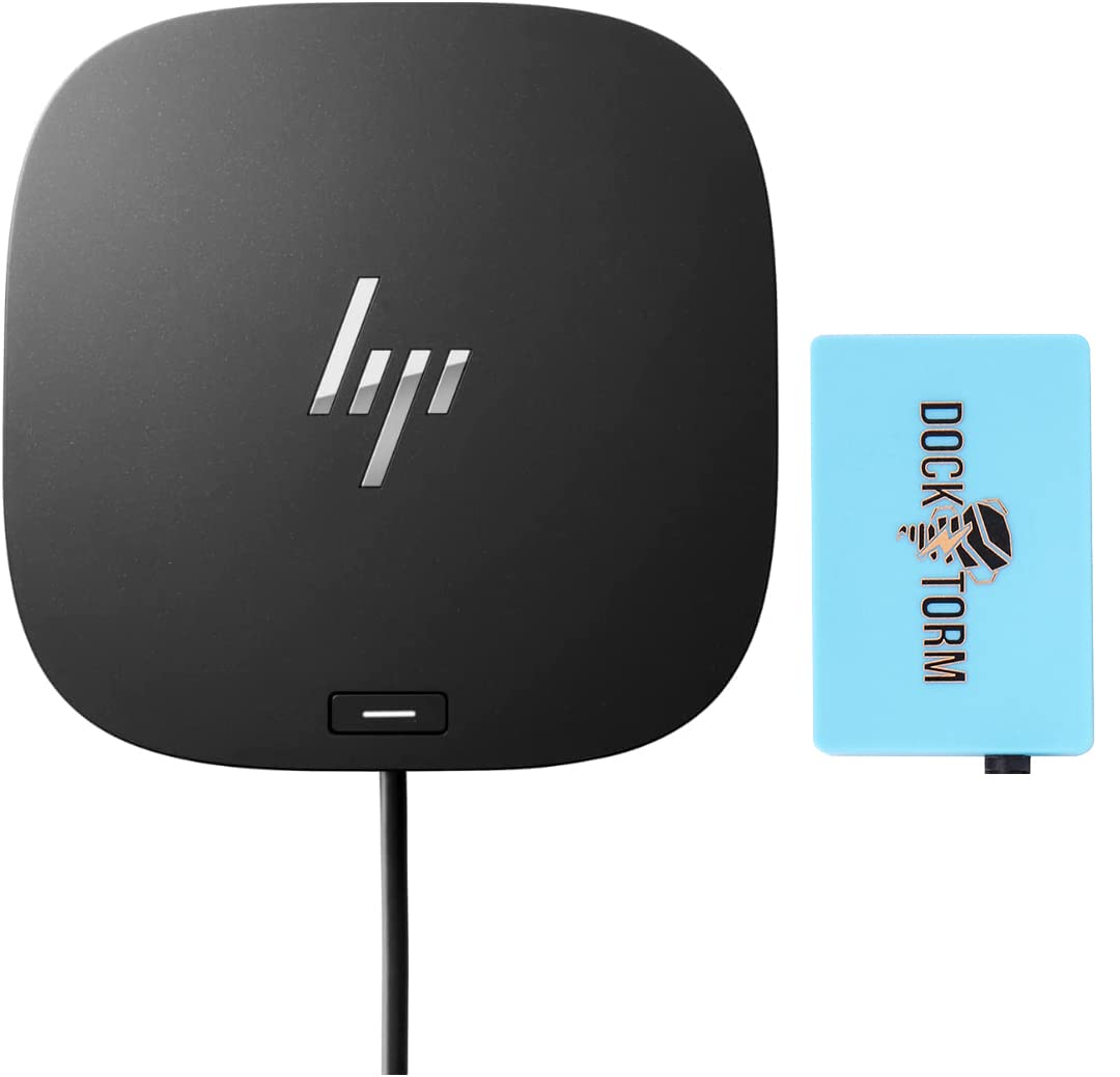 HP USB-C Essential Dock G5 - 12-in-1 Laptop Docking Station with 4K Dual Monitor Support, 100W Charging, Ethernet, Audio & 6 USB Ports - Perfect for Home Office, Remote Work & Business Travel