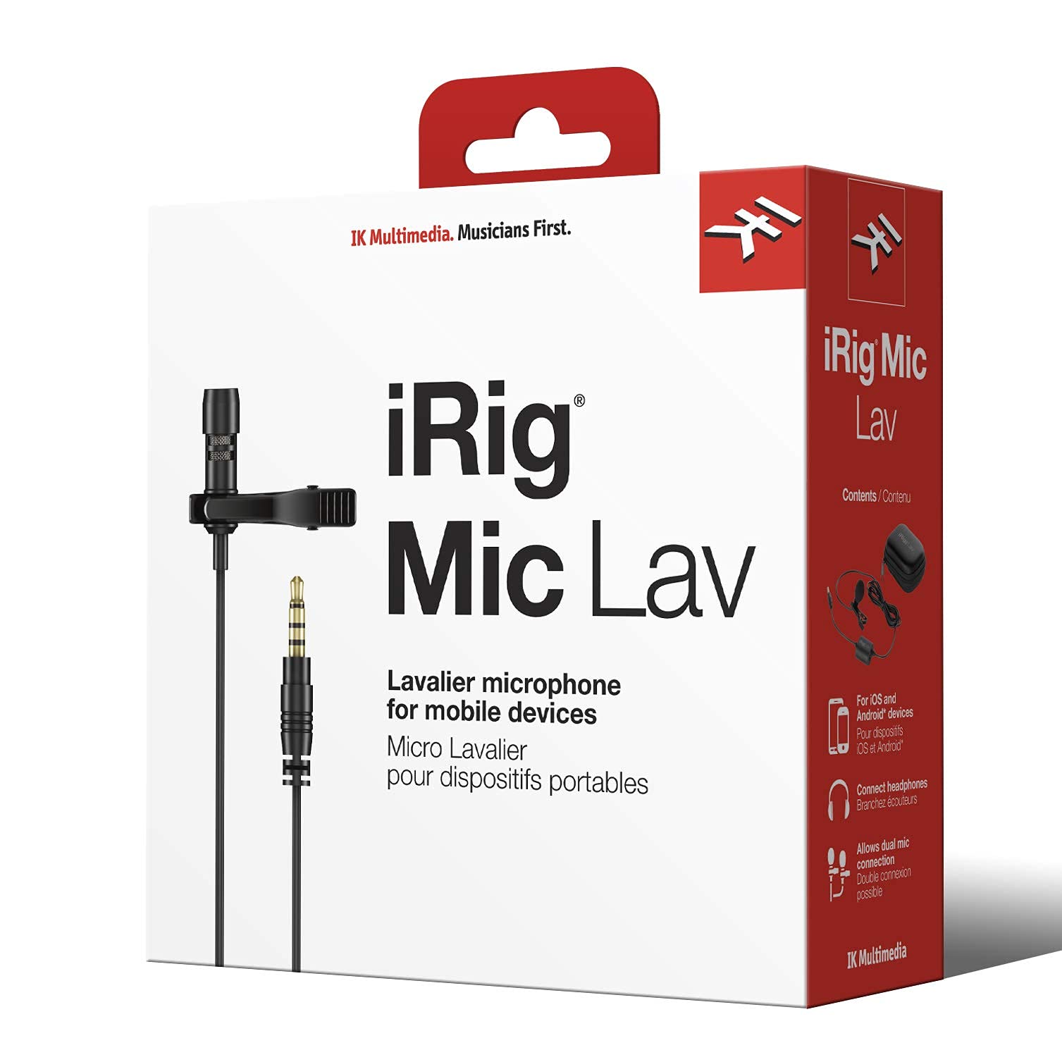IK Multimedia iRig Mic Lav - Omnidirectional Condenser Lavalier Microphone with 1/8
