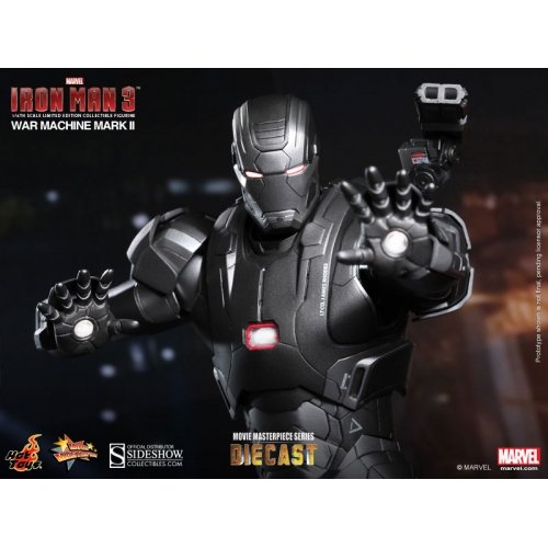 Hot Toys War Machine Mark II Iron Man 3 Movie Masterpiece Series Diecast 1/6 Scale Collectible Figure - Perfect for Marvel Fans & Action Figure Collectors Display