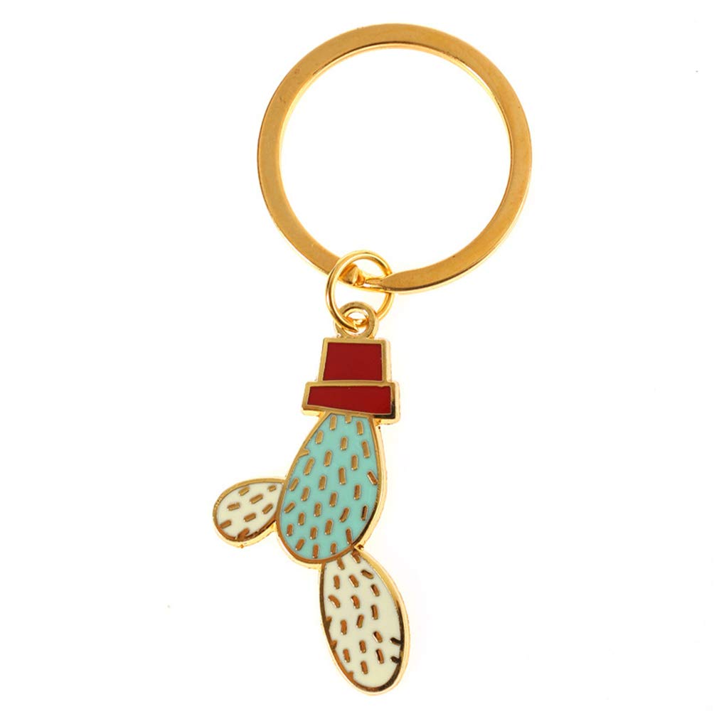 3Pcs Adorable Succulent Cactus Keychain Set - Cute Plant-Themed Alloy Pendant Key Rings for Girls, Women, Teens - Perfect for Backpacks, School Bags, Purse Accessories & Gift Giving