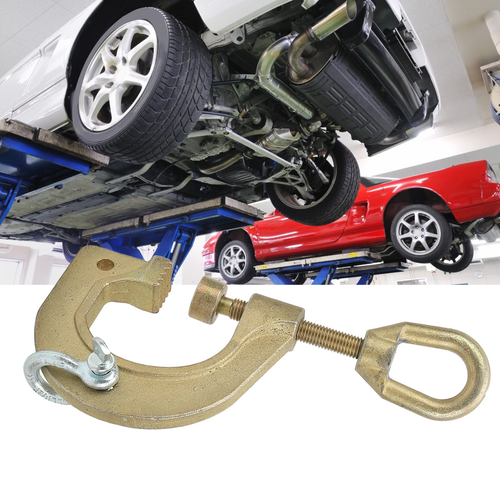 Auto Body Clamp - 2 Way Self-Tightening Frame Grip for Top & Straight Repairs | Professional Auto Body Repair Pull Clamp Tool Kit | Perfect for Dent Removal, Frame Straightening & Collision Repair