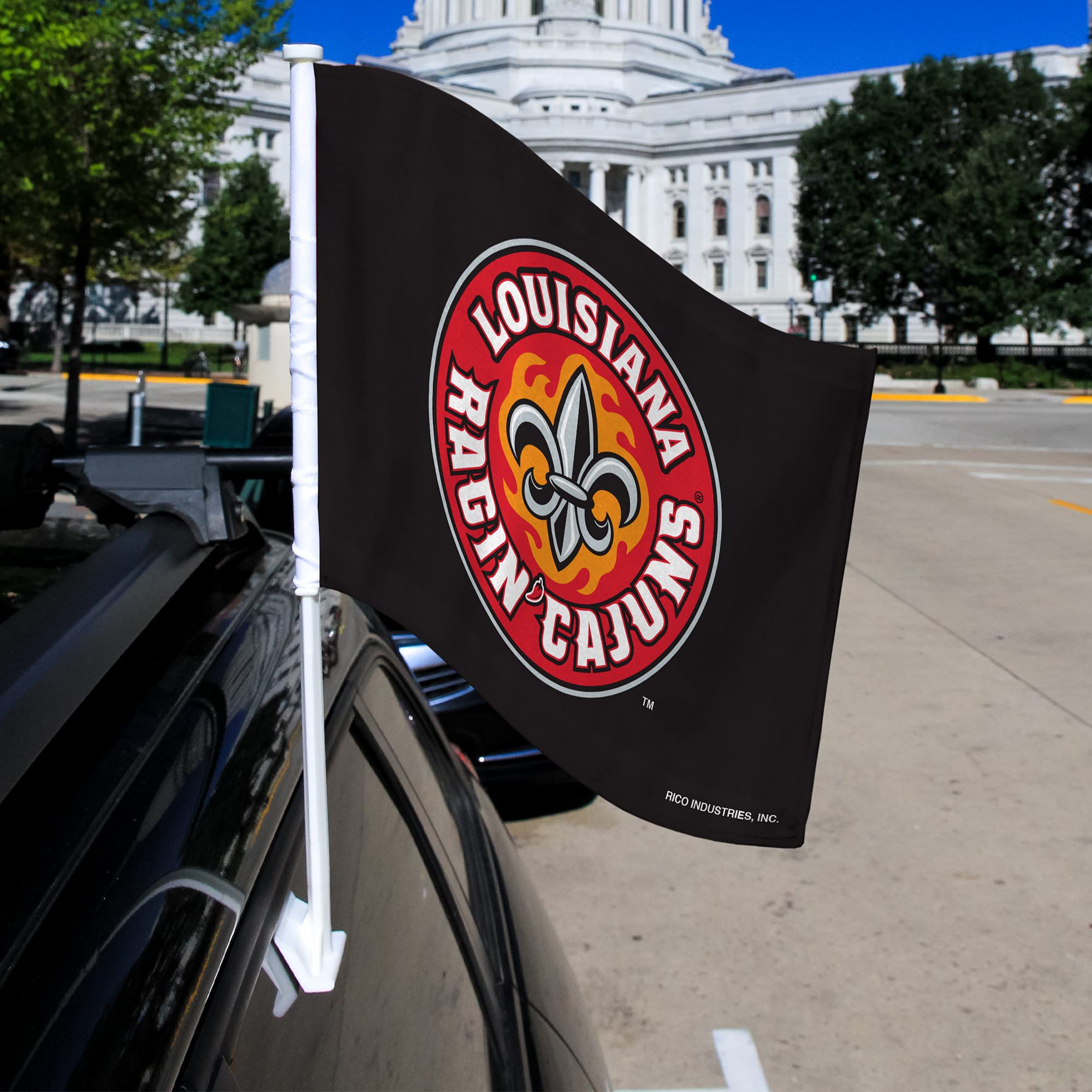 NCAA Louisiana-Lafayette Ragin Cajuns Car Flag - 16x19