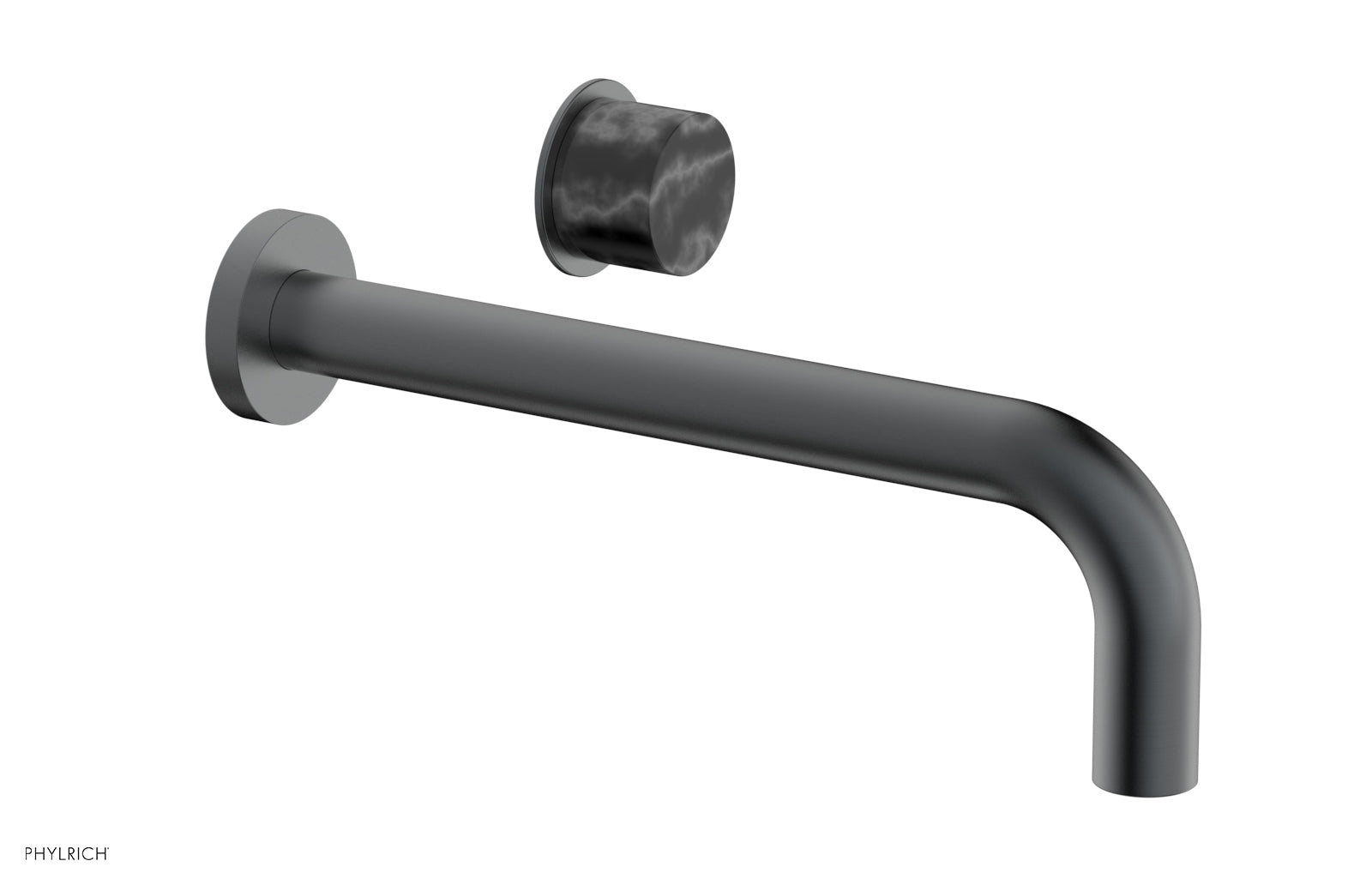 Premium Black Marble Single Handle Wall Mount Bathroom Faucet - Basic II 10