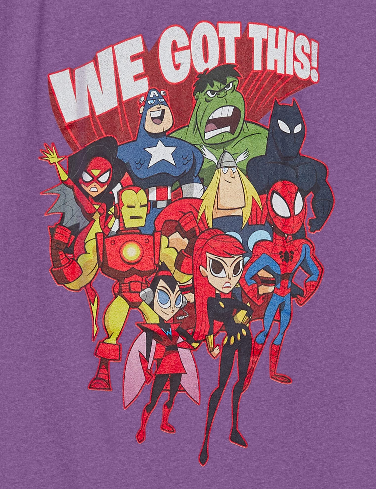 Marvel Girl's 'We Got This' Graphic T-Shirt for Women - Superhero Inspired Casual Tee for Everyday Wear, Cosplay & Comic Con