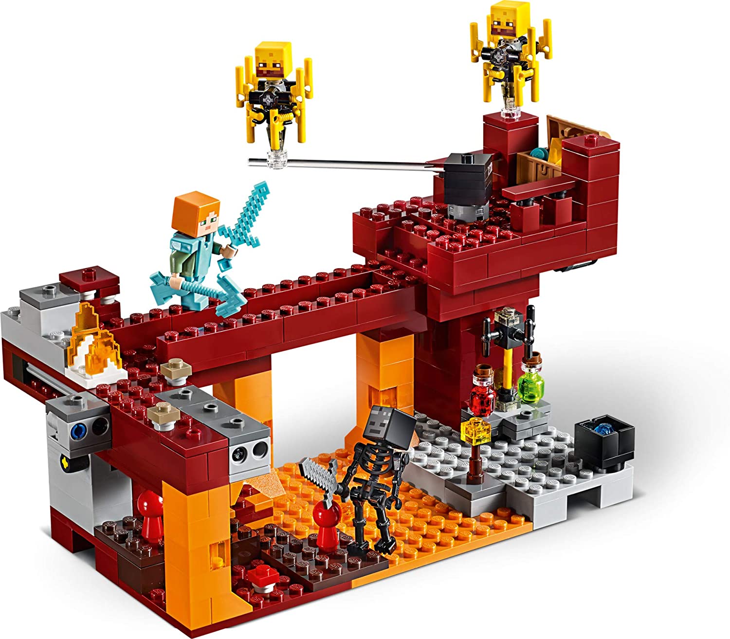 LEGO Minecraft The Blaze Bridge 21154 Building Kit - Creative Construction Toy for Kids & Adults - Perfect for Minecraft Fans & Collectors - Build & Play Scenes from Your Favorite Game