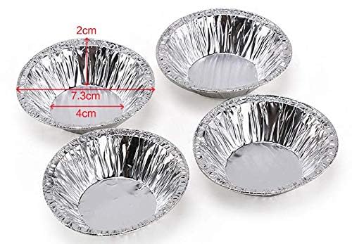WOIWO 250 PCS Aluminum Foil Egg Tart Molds - Disposable Baking Cups for Cupcakes, Cookies, Pastries - Non-Stick Reusable Tartlet Pans for Home & Commercial Baking