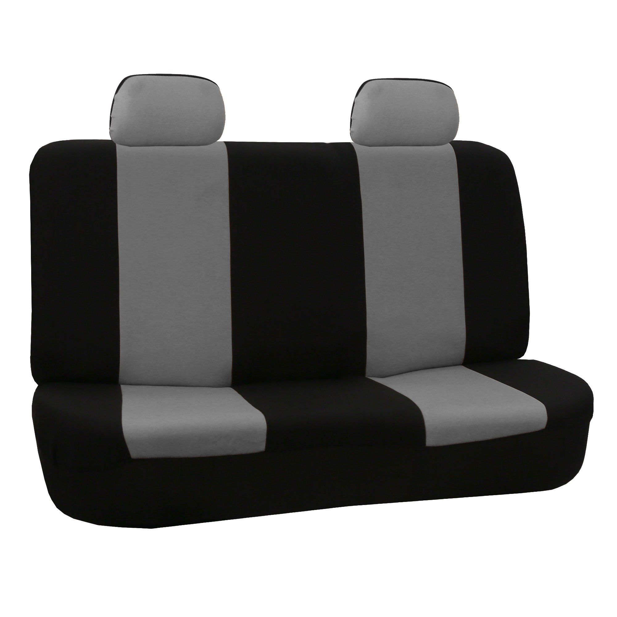 TLH Universal Flat Cloth Seat Covers for Rear Seats - Gray Car Seat Protectors Fits Most Vehicles, Trucks & SUVs | Perfect for Road Trips, Daily Commute & Family Protection