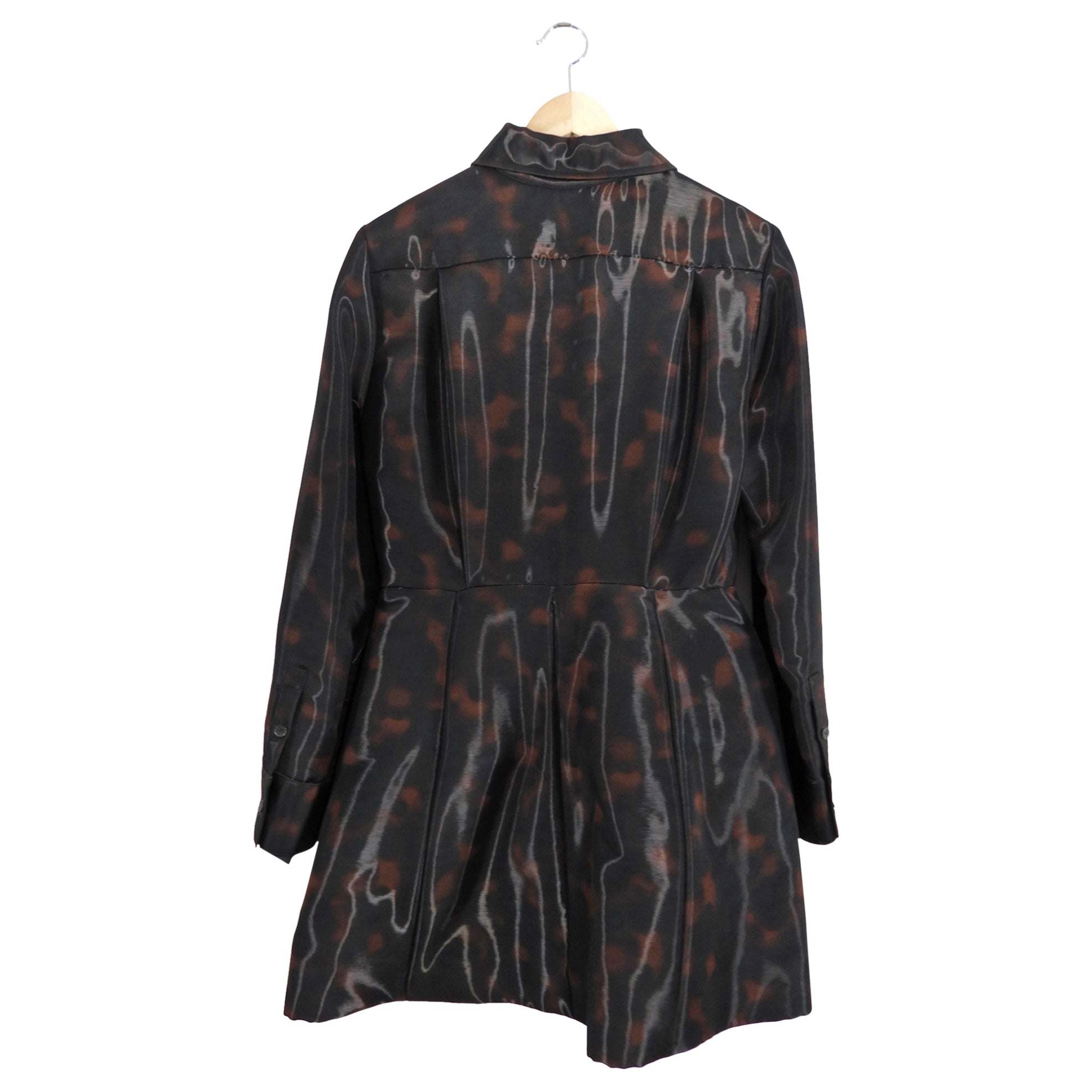 Brandon Maxwell NY Tortoise Collared Cocktail Dress - Size 6 | Elegant Party & Evening Wear for Women | Perfect for Weddings, Galas & Formal Events