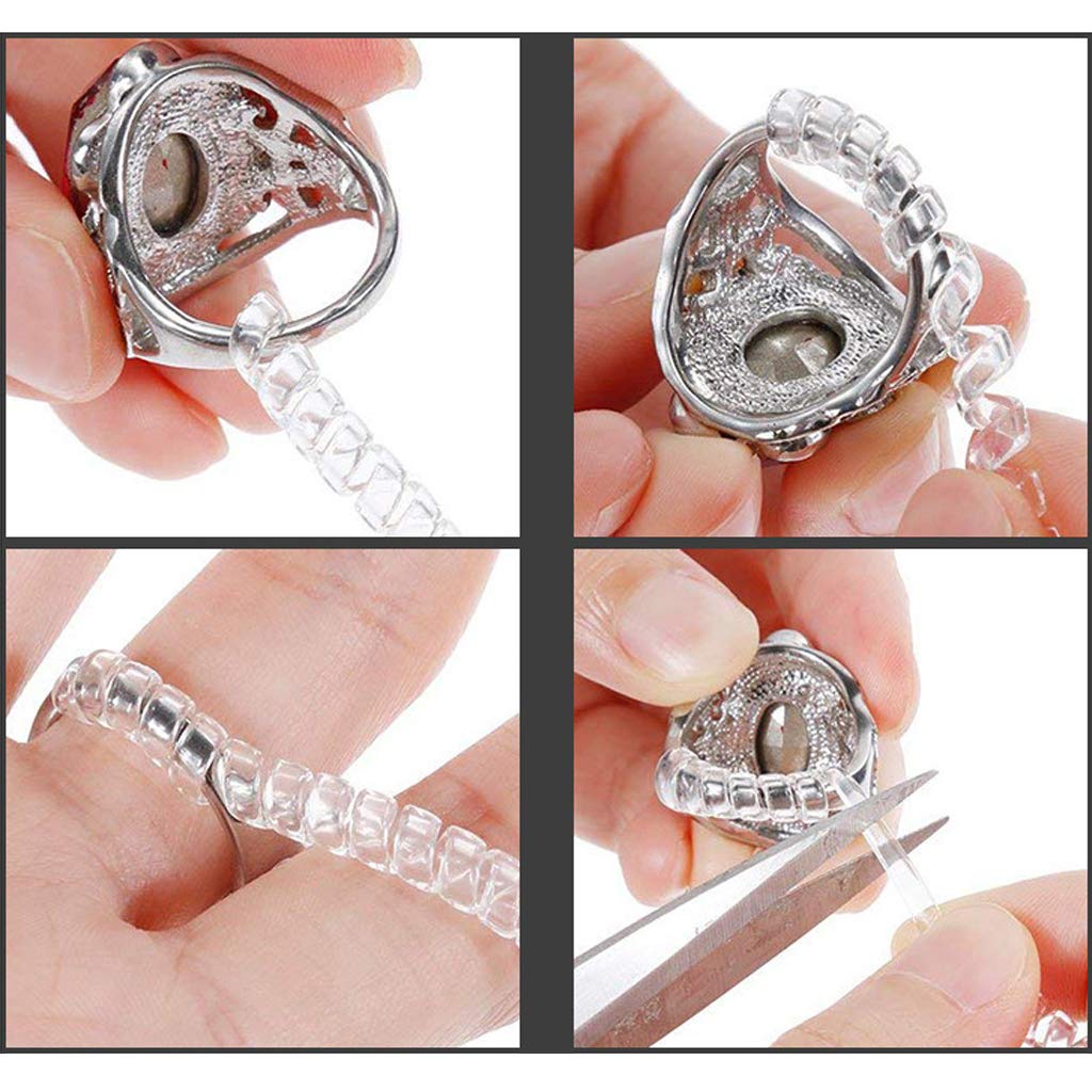 12 Pack Ring Tightener - 4 Sizes Spiral Adjuster for Loose Jewelry | Wedding & Travel
