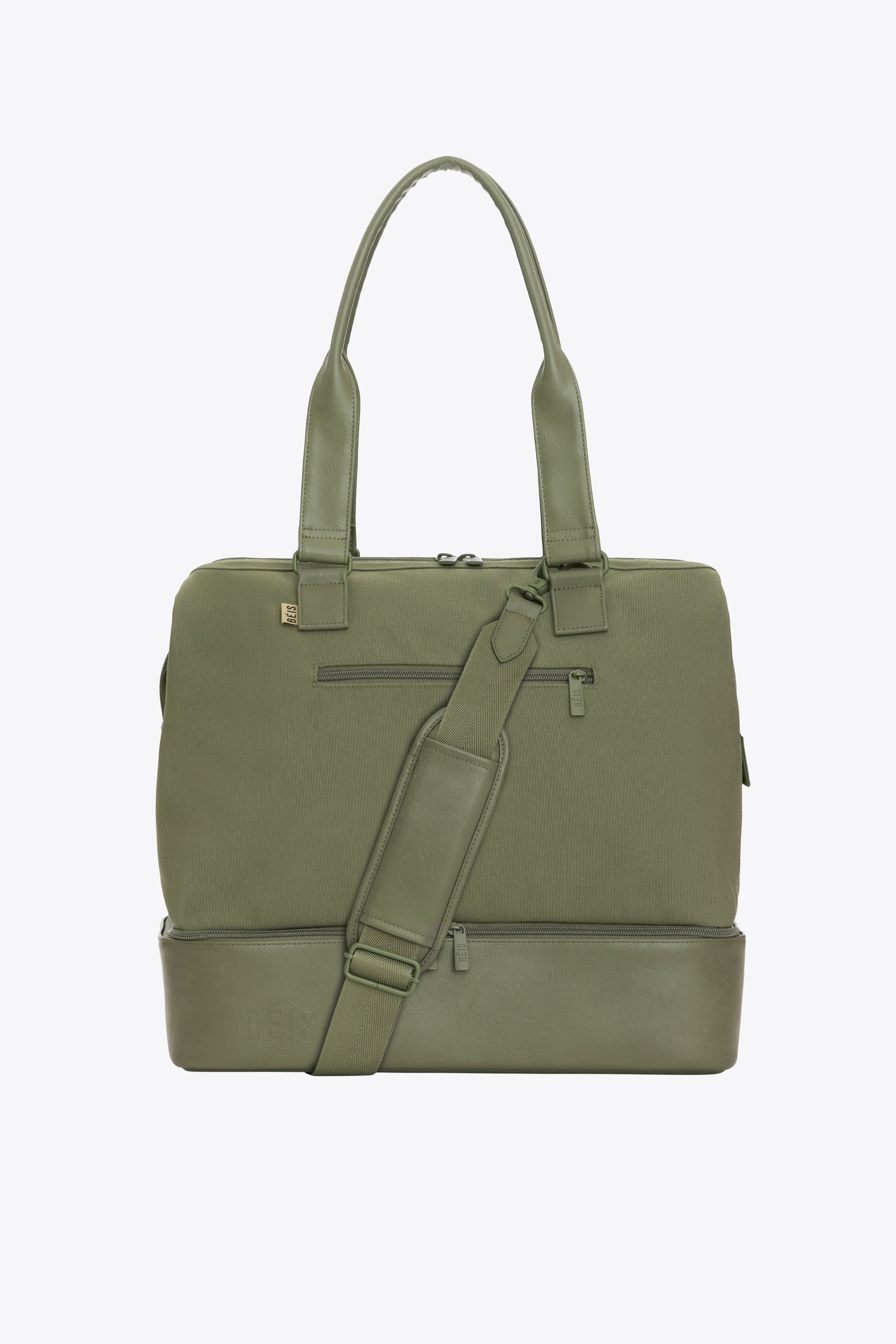 Mini Weekender Bag in Olive Green - Perfect for Travel, Gym & Weekend Getaways | Lightweight & Durable Carry-On Tote
