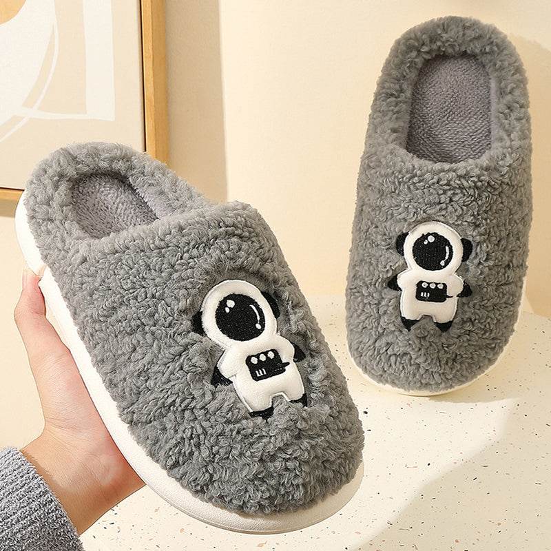 Furry Astro Space Slippers - Cozy Astronaut-Themed House Shoes for Men & Women | Perfect for Home, Lounge & Sci-Fi Cosplay
