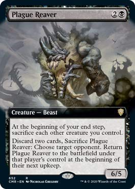 Magic: The Gathering - Plague Reaver Foil Extended Art Card | Commander Legends MTG | Collectible Trading Card Game for Deck Building & Strategy Play