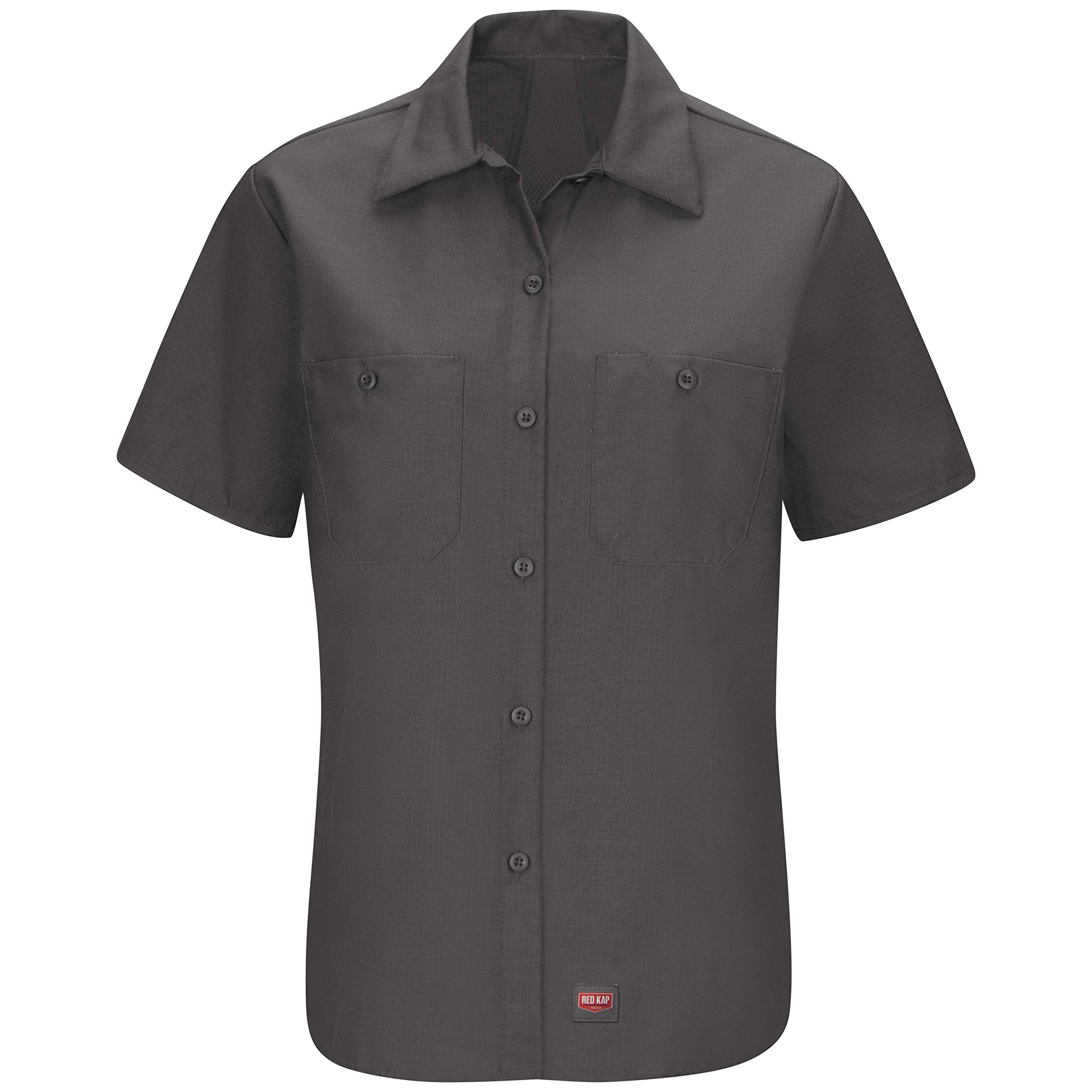 Red Kap Women's Short Sleeve Work Shirt with Mimix - Durable Comfort for Professionals | Perfect for Nurses, Chefs & Service Industry