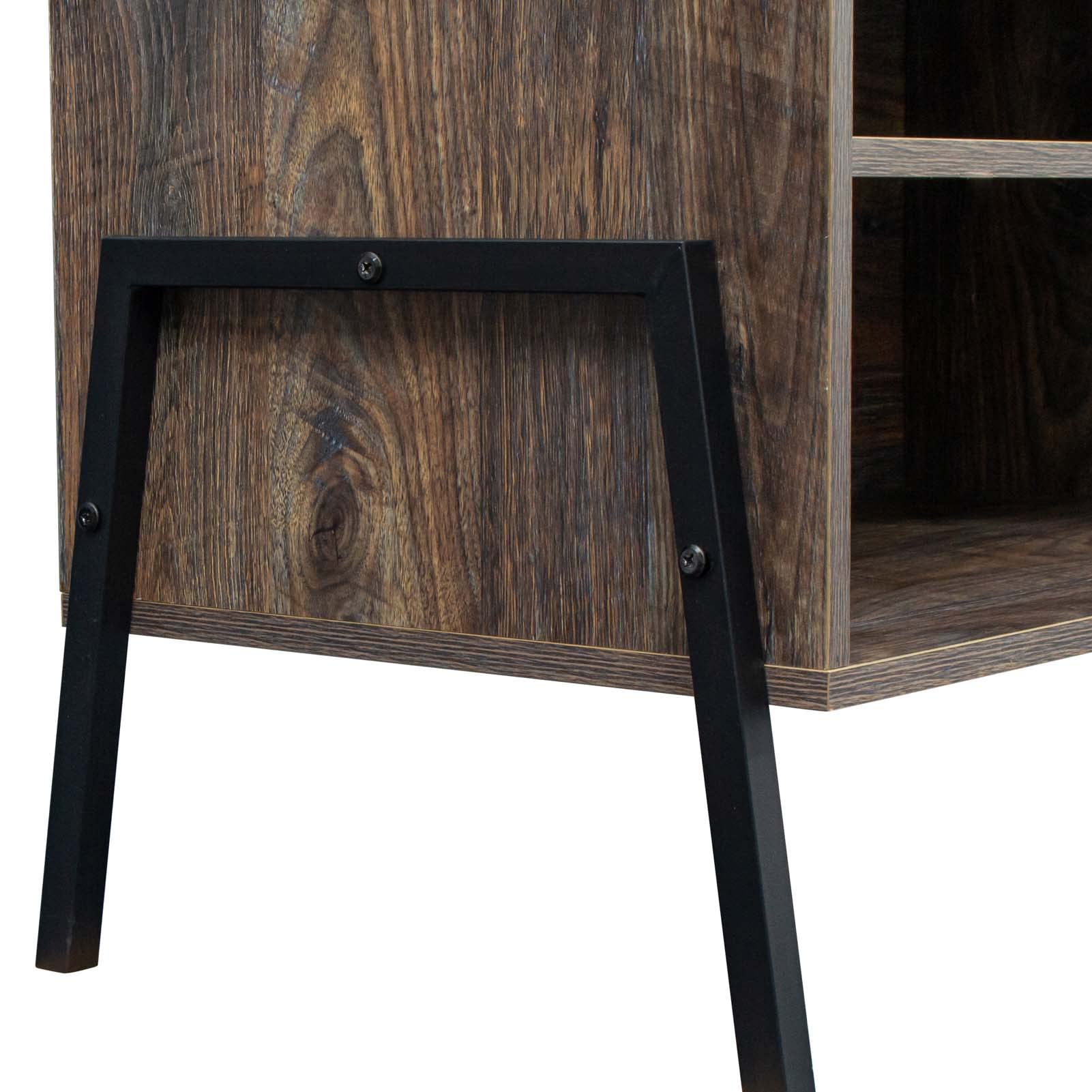 Mid-Century Modern TV Stand with Storage | Solid Wood Media Console for Living Room, Bedroom & Office | Espresso Finish | Perfect for Entertainment Centers & Home Theater Setups