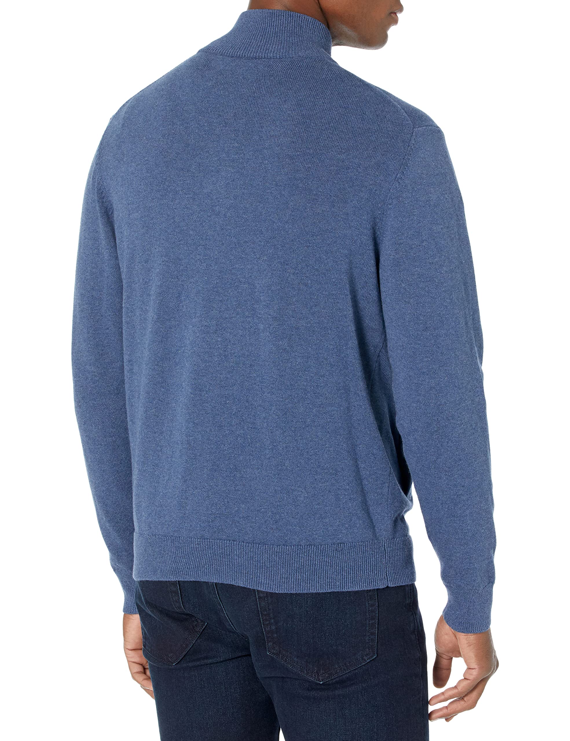 Amazon Essentials Men's Full-Zip Cotton Sweater Jacket - Soft Casual Pullover for Fall & Winter - Perfect for Work, Travel and Outdoor Activities