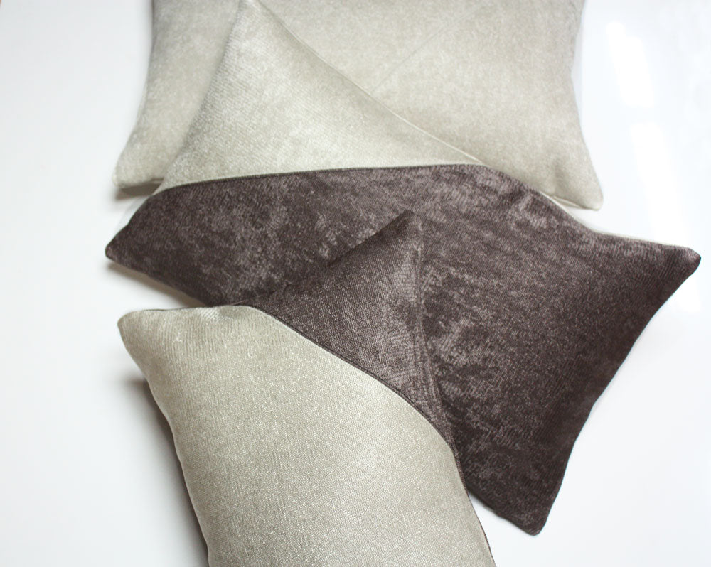 Architex Brushed Metallic Mix Decorative Throw Pillow Covers - Modern Luxury Home Decor for Living Room, Bedroom & Sofa
