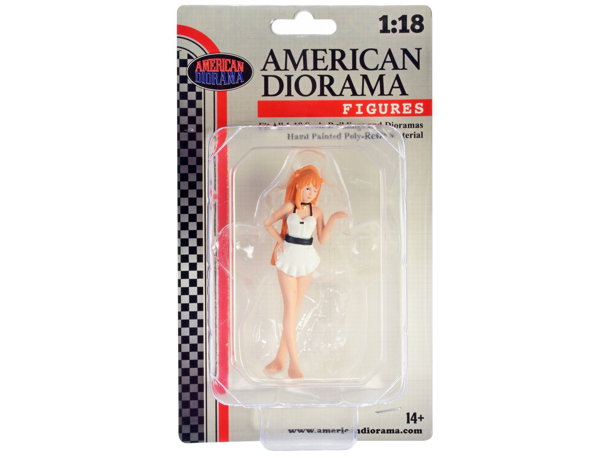 1/18 Scale Cosplay Girl Figures (2-Pack) - Perfect for Model Car Dioramas, Anime Displays & Collectible Scenes - American Diorama