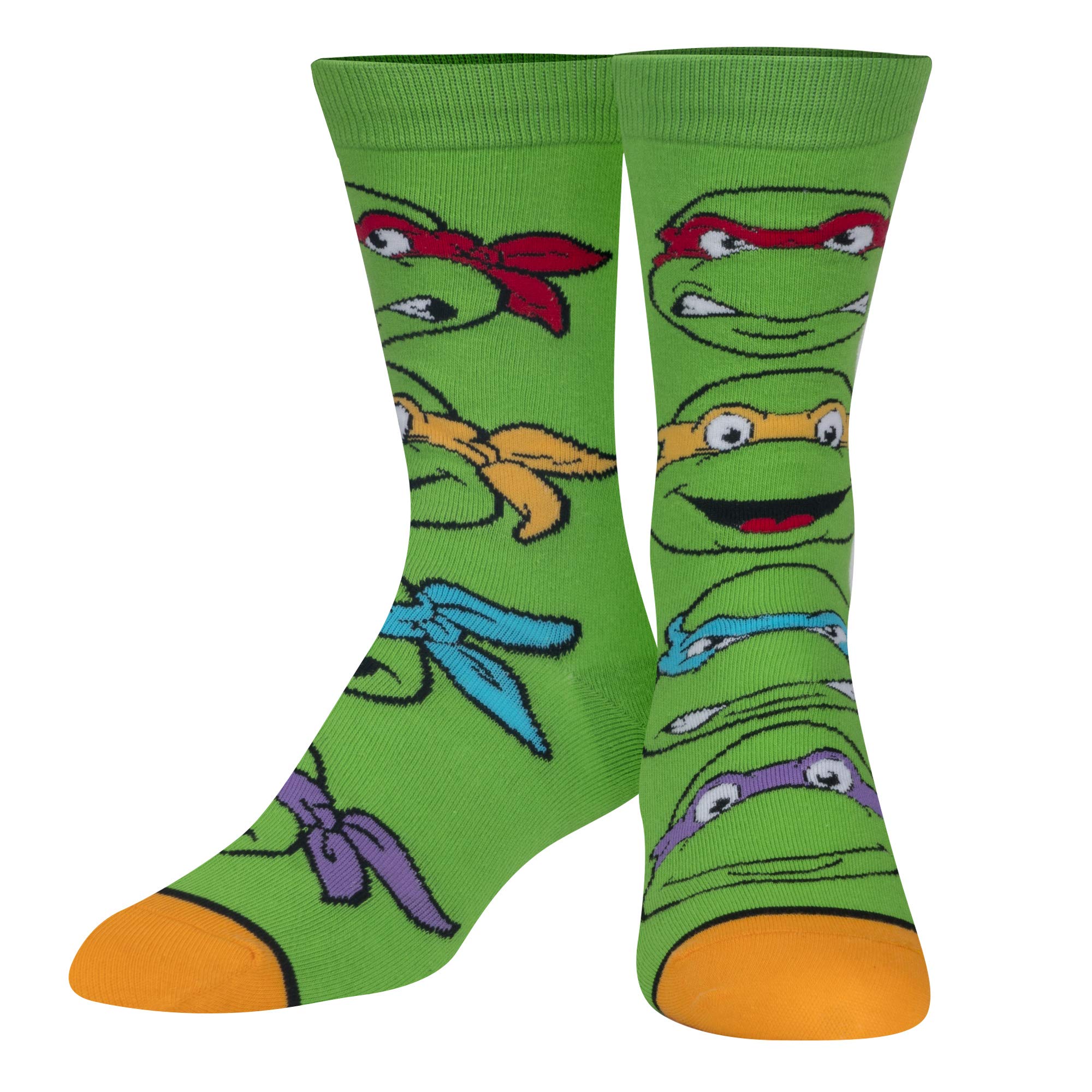 Odd Sox Nickelodeon TMNT Teenage Mutant Ninja Turtles Retro 90's Cartoon Character Socks - Fun Novelty Socks for Men & Women, Perfect Gift for TMNT Fans, Cosplay & Casual Wear