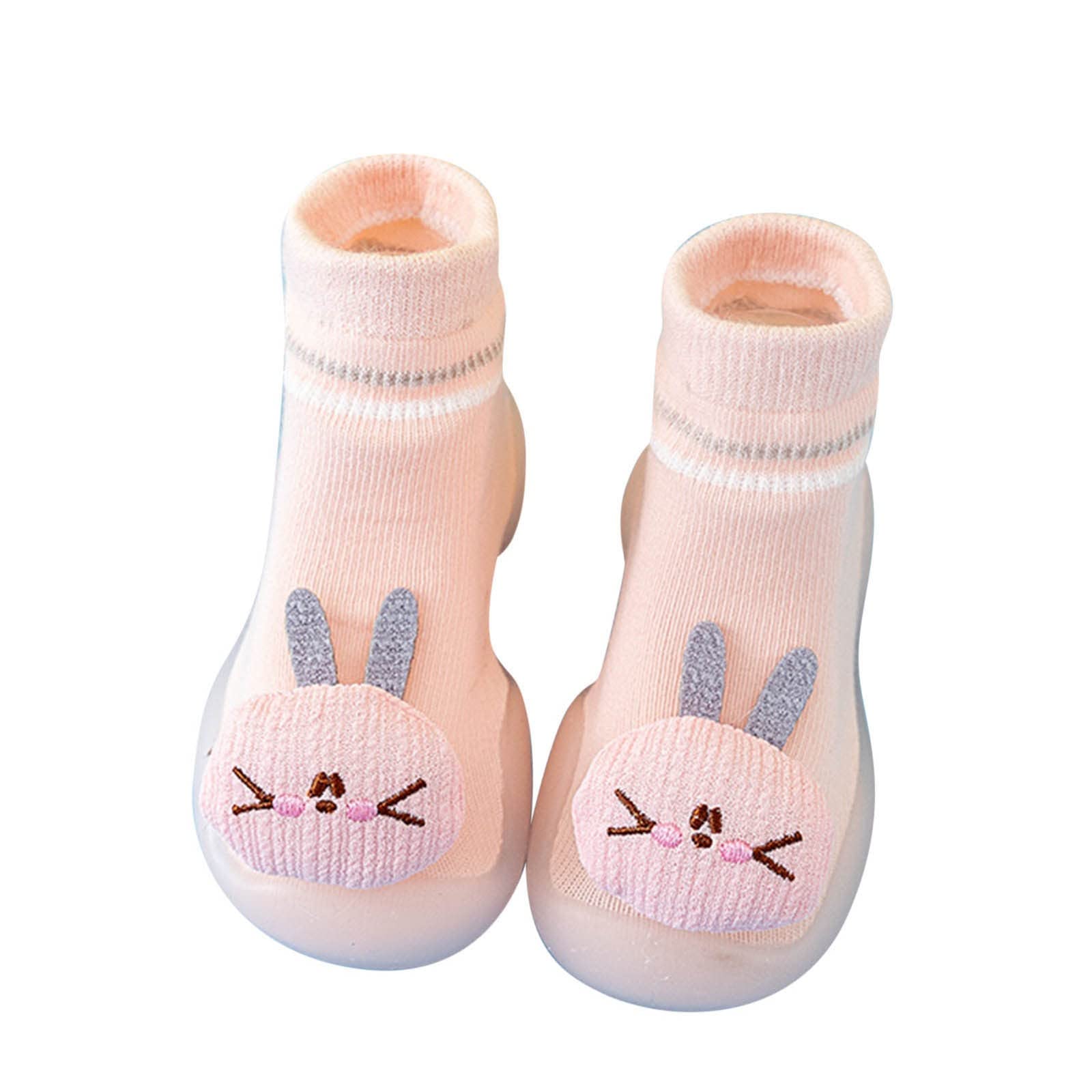 **Toddler Slip-On Shoes for Girls - Cute Animal Cartoon Socks Shoes | Soft & Comfortable Baby Floor Shoes for Indoor Play & Nursery**
