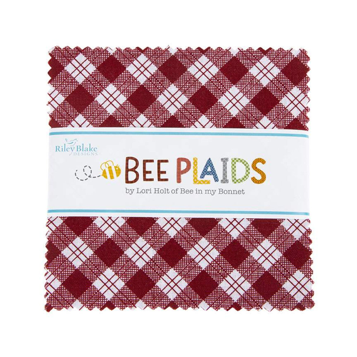 Lori Holt Bee Plaid Fabric 5-Inch Stacker - Premium Cotton Quilting Material for DIY Sewing, Patchwork & Home Decor Projects