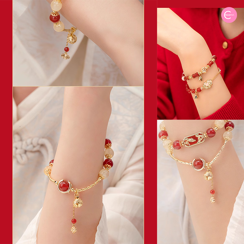 The Palace Museum Lucky Red Cord Bracelet - Chinese Cultural Good Luck Charm Jewelry for Protection & Blessings | Perfect Gift for Birthdays, Weddings & Daily Wear