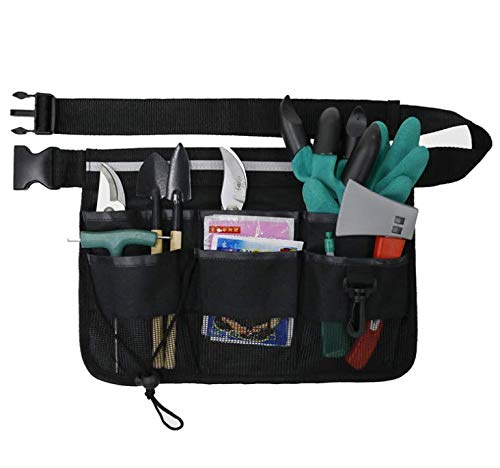 Best Gardening Tools Belt - Durable Waist Bag with Hanging Pouch for Garden Tool Organizer | Perfect for Landscaping, Planting & Outdoor Work