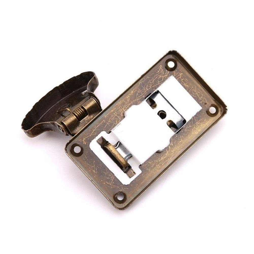 Vintage Bronze Tone Leather Suitcase Buckle Box with Antique Metal Lock & Toggle Hasp Latch - YINGJUN - Perfect for Vintage Luggage, Trunks, Chests & DIY Craft Projects