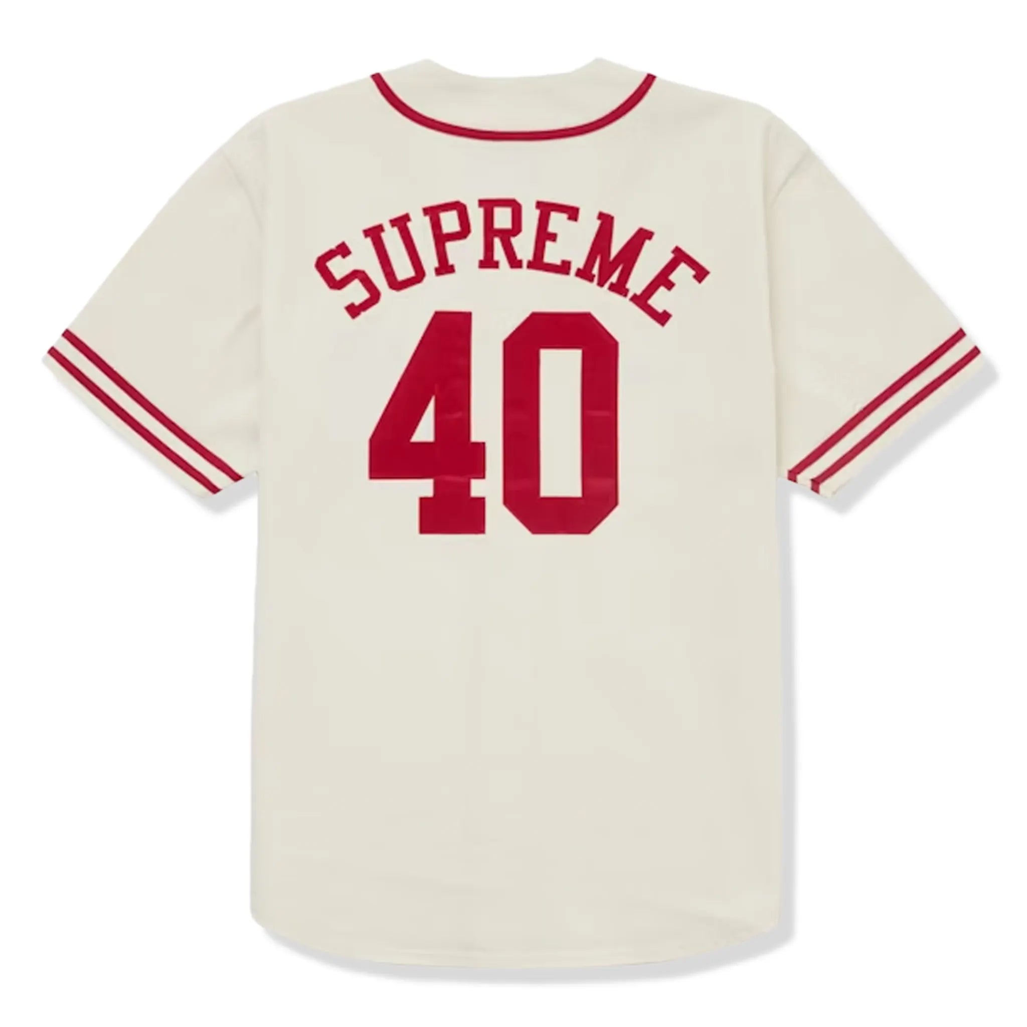 Supreme 40 Acres Twill Baseball Jersey - White - Vintage Style Baseball Shirt for Men - Perfect for Streetwear, Casual Outfits & Game Day Fashion