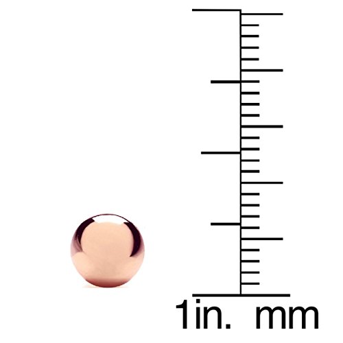 14K Rose Gold Ball Stud Earrings for Women - Hypoallergenic Tiny Hoop Earrings for Sensitive Ears - Minimalist Everyday Jewelry Gift for Her - Perfect for Work, Date Night & Special Occasions
